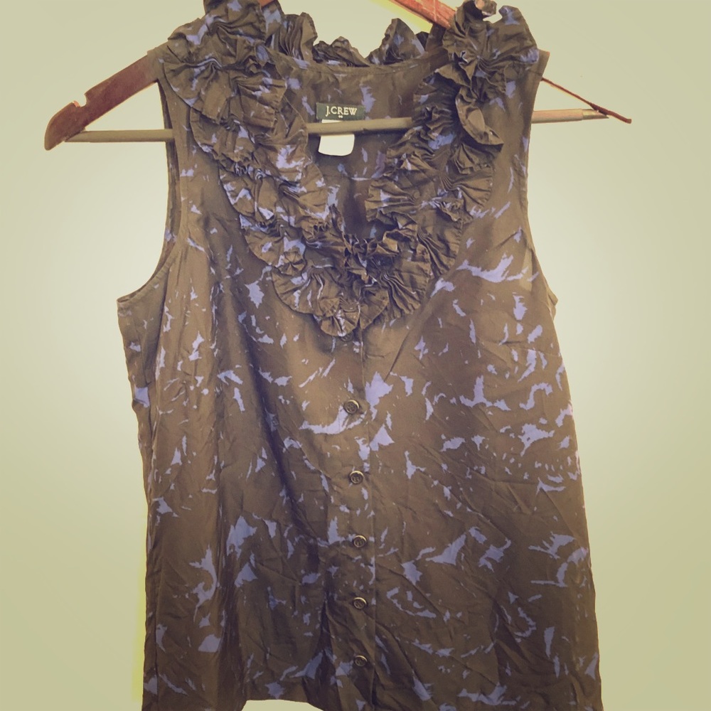 J.Crew 100% Silk Sleeveless Blouse